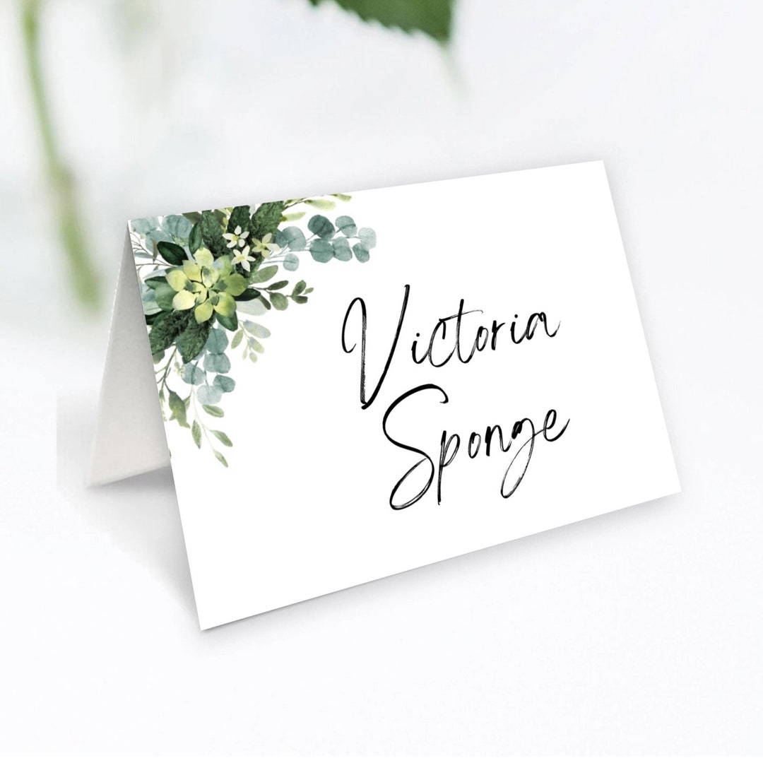 Personalised Wedding Tent Cards Wedding Place Settings Cake Etsy UK