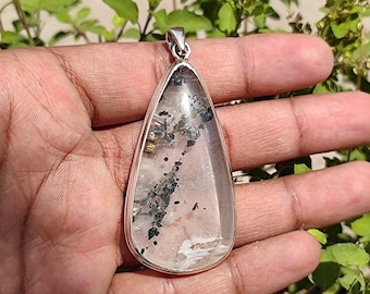Beautiful TOURMALINE crystal silver pandent 925 sterling silver, wholesale natural tourmaline crystal quartz silver pandent for healing