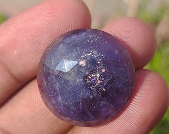 Iolite Sunstone faceted ~ Fire Iolite Sunstone - Rose Cut - Natural Iolite Sunstone - Jewelry making - Iolite Sunstone Crystal