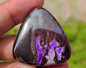 RARE SUGILITE CRYSTAL - Natural Gel Sugilite Smooth Cabochon, Wholesale Beautiful Gel Purple Sugilite Crystal Cabochon For Jewellery Making
