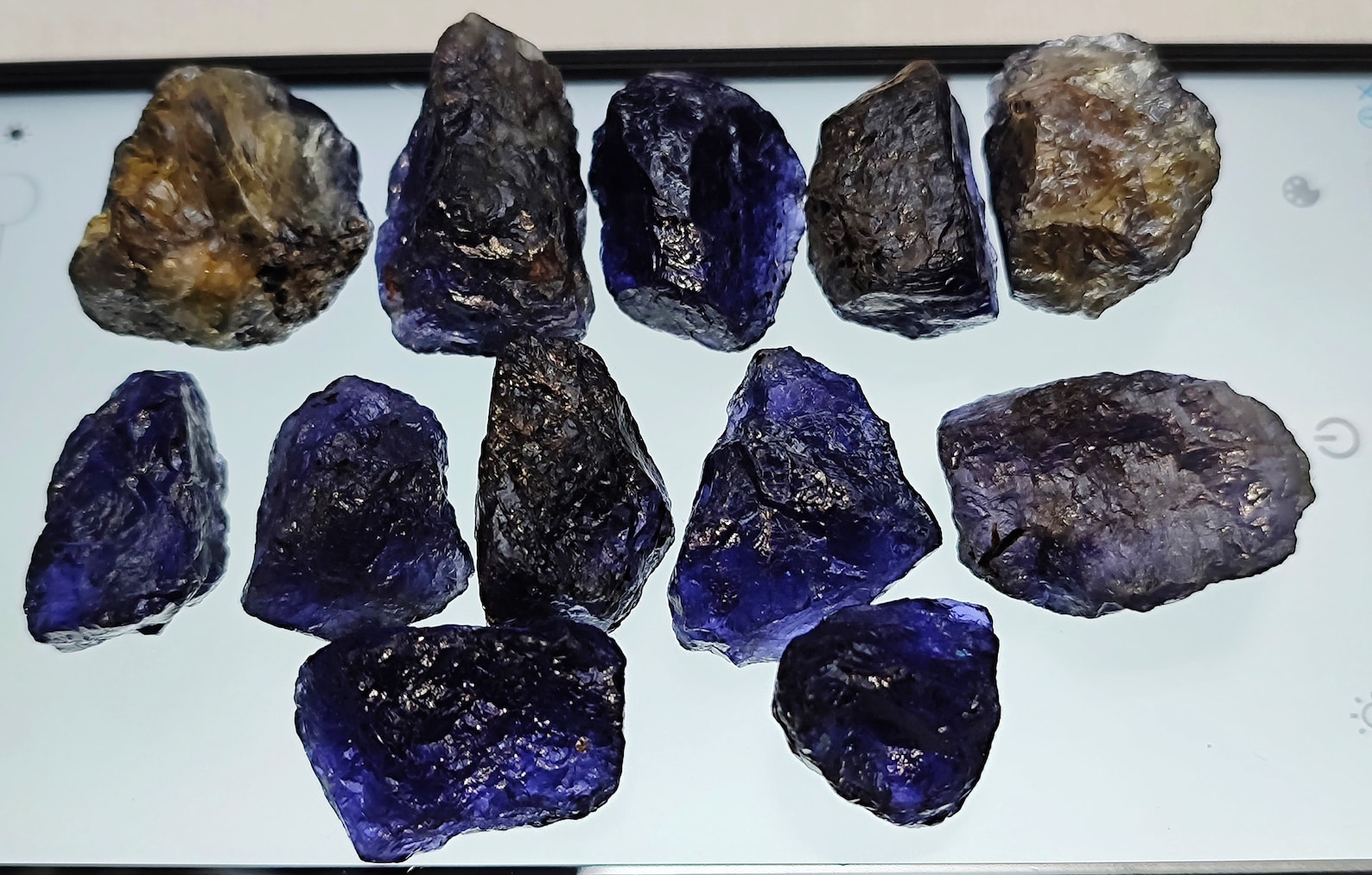 Raw iolite crystal gemstone wholesale natural beautiful raw Etsy