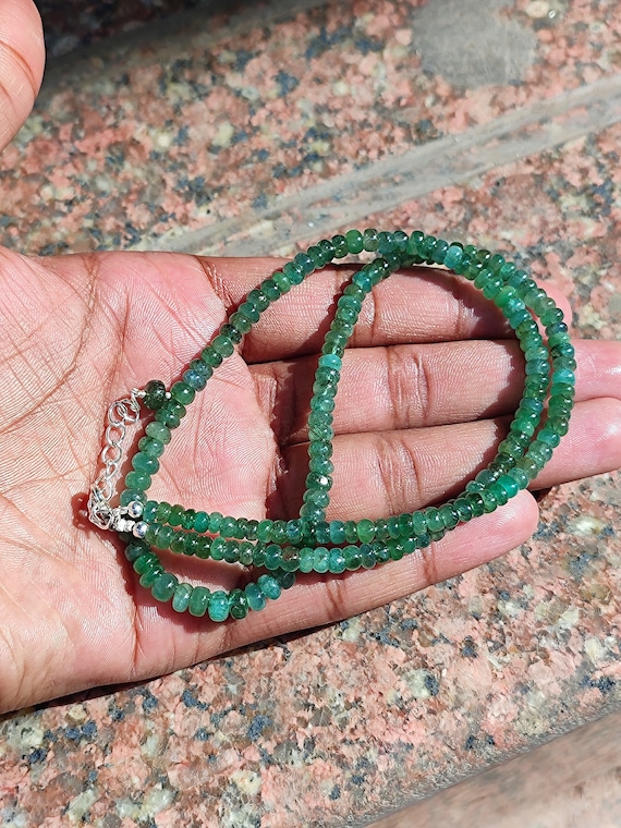 Beautiful Emerald Necklace Beads String, Wholesale Natural Zambian