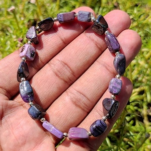Sugilite bracelet - Natural Sugilite stone bracelet - Mataphyiscal stone - gift item - Manganese Sugilite - South African Sugilite