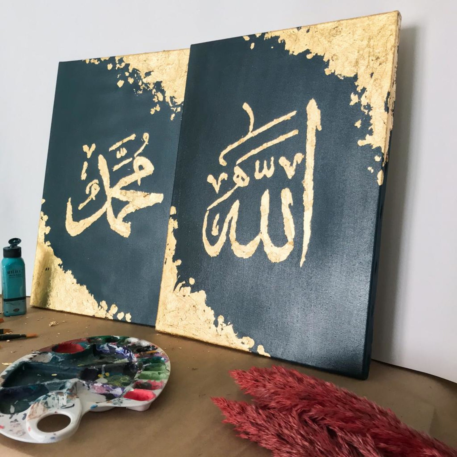 Handmade Canvas Painting/Handmade Islamic Wall Art /Original Etsy