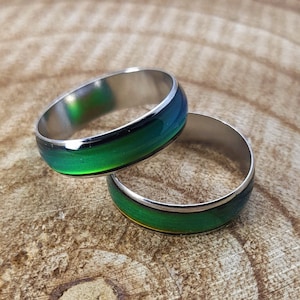 Mood Colour Changing Rings, Fun Colourful, Heat Change, Mood Tracker, Great Fun, Great Gift,