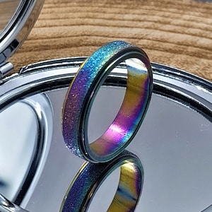 Anillo giratorio arcoíris multicolor, alivio de la ansiedad, anillo de meditación, anillo giratorio, anillo antiestrés, anillo antipreocupación, anillo giratorio