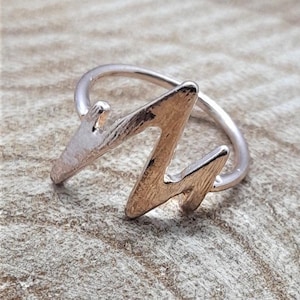 Anillo de rayo, anillo de regalo lindo y delicado para novia-esposa-amiga, anillos apilables, anillos de dedo pulgar,