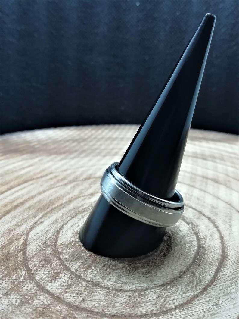 Statement Ring Spinning Ring Spin Ring Rotating Ring Worry Ring Meditation Ring Spinner Ring Silver Brushed Smooth Steel Fidget Ring