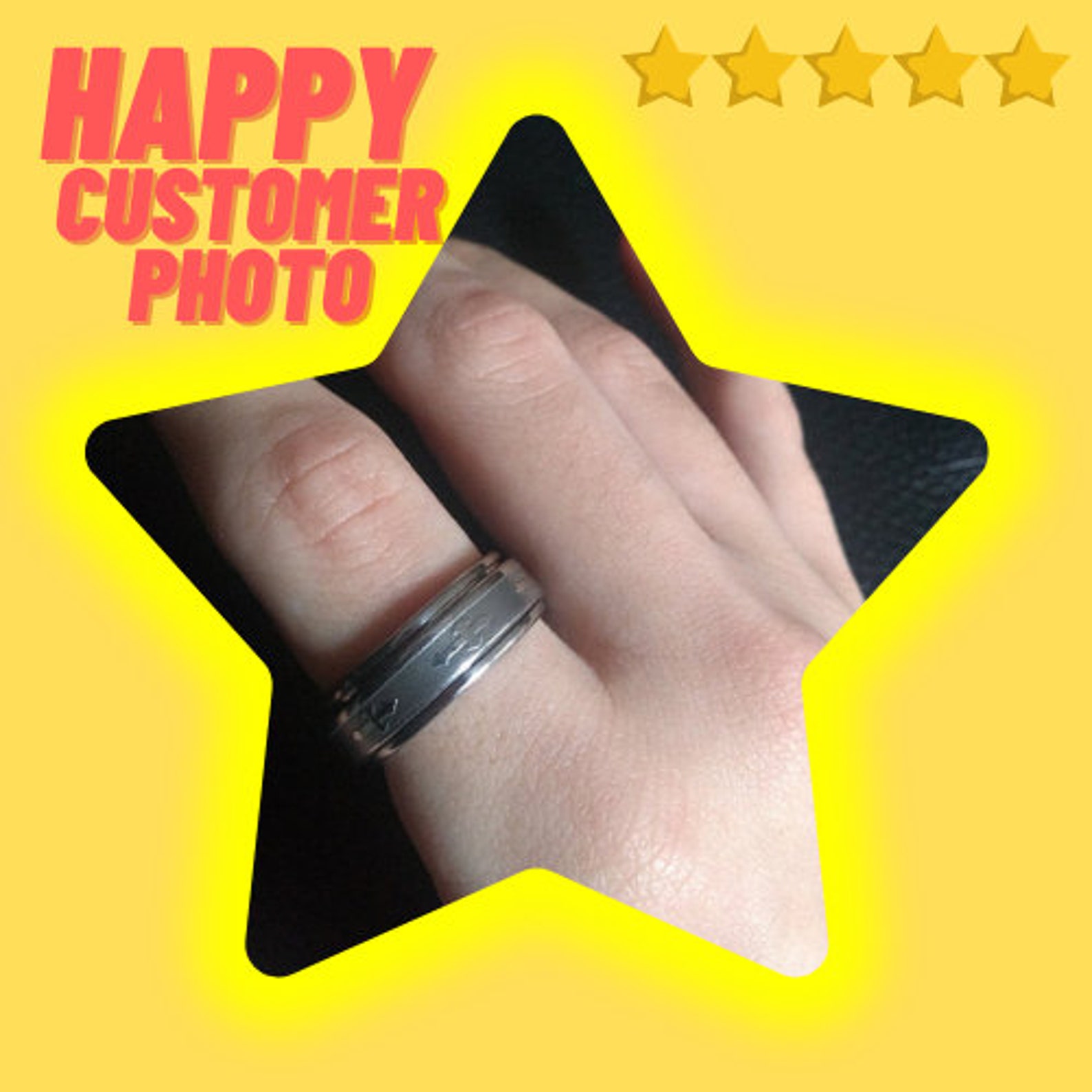 Spinner Ring Rainbow Multicolour Meditation Ring Spinning Etsy