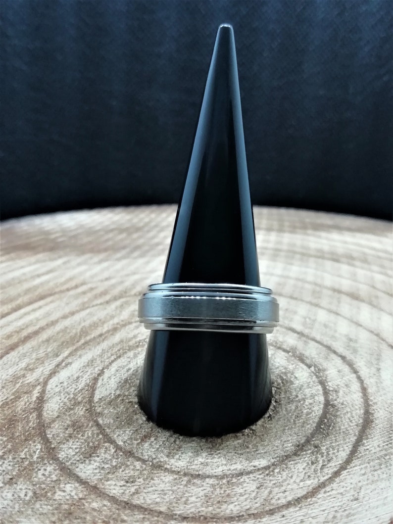 Statement Ring Spinning Ring Spin Ring Rotating Ring Worry Ring Meditation Ring Spinner Ring Silver Brushed Smooth Steel Fidget Ring