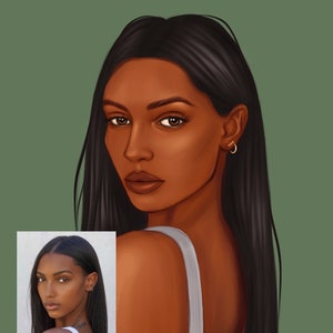 Custom cartoon portrait from photo