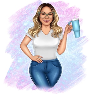 Custom Portrait Logo, Cartoon logo portrait, nail technician, Business logo, craft maker, tumbler, sublimation, heat press, t-shirt, printer