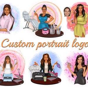 Beauty logo Custom Portrait Logo Cartoon logo Portrait Custom Avatar Business logo Digital Realistic Professional logo Design