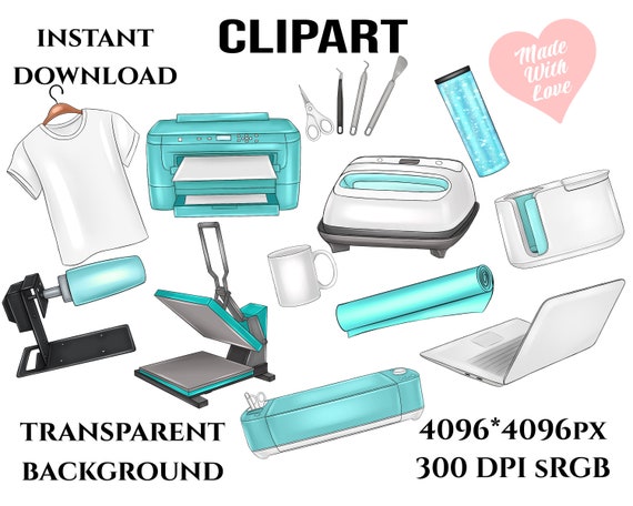Craft business PNG, download for sublimation, t-shirt print, diy tools, printer, heat press, tumbler turner, mug, laptop