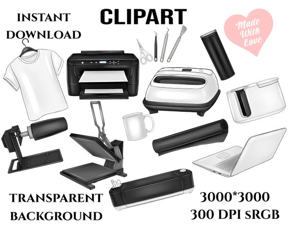Craft business PNG, download for sublimation, t-shirt print, diy tools, printer, heat press, tumbler turner, mug, laptop
