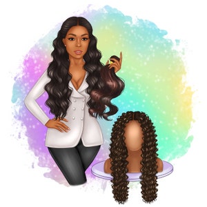 Extensions de cheveux logo portrait, Logo cartoon, Cartoon business, Entreprise de nettoyage, Logo portrait, Logo Crafter logo, Logo design, Caricature logo