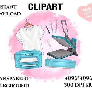 Craft business PNG, download for sublimation, t-shirt print, diy tools, printer, heat press