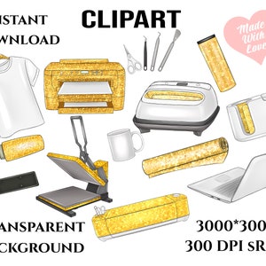 Craft business PNG, download for sublimation, t-shirt print, diy tools, printer, heat press, tumbler turner, mug, laptop