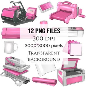 Craft business PNG, download for sublimation, t-shirt print, diy tools, printer, heat press, mug, stamp pad, cardstock