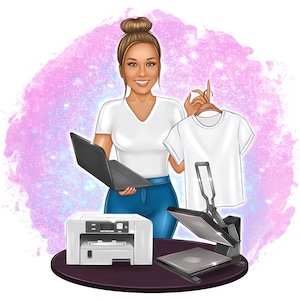 Custom Portrait Logo, Cartoon logo portrait, Custom Avatar, Business logo, craft maker, tumbler, sublimation, heat press, t-shir, printer