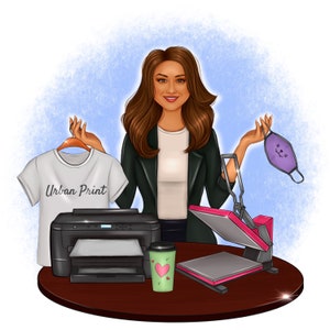 Cartoon logo, portrait logo, cartoon business logo, tumbler maker logo, logo portrait, cartoon avatar, caricature portrait, business logo