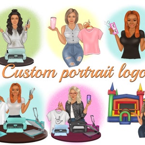 Conception de logo personnalisée, Portrait de logo de dessin animé, Avatar personnalisé de portrait, Logo d’entreprise, Portrait réaliste numérique, Conception de logo professionnel