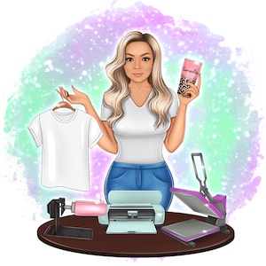Custom Portrait Logo, Cartoon logo portrait, Custom Avatar, Business logo, craft maker, tumbler, sublimation, heat press, t-shir, printer