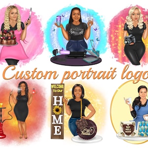 Custom Portrait Logo, Cartoon logo portrait, Portrait Custom Avatar, Business logo, Digital Realistic Portrait, Professional logo Design