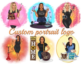 Custom Portrait Logo, Cartoon logo portrait, Portrait Custom Avatar, Business logo, Digital Realistic Portrait, Professional logo Design