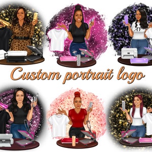 Custom Portrait Logo, Cartoon logo portrait, Custom Avatar, Business logo, craft maker, tumbler, sublimation, heat press, t-shir, printer