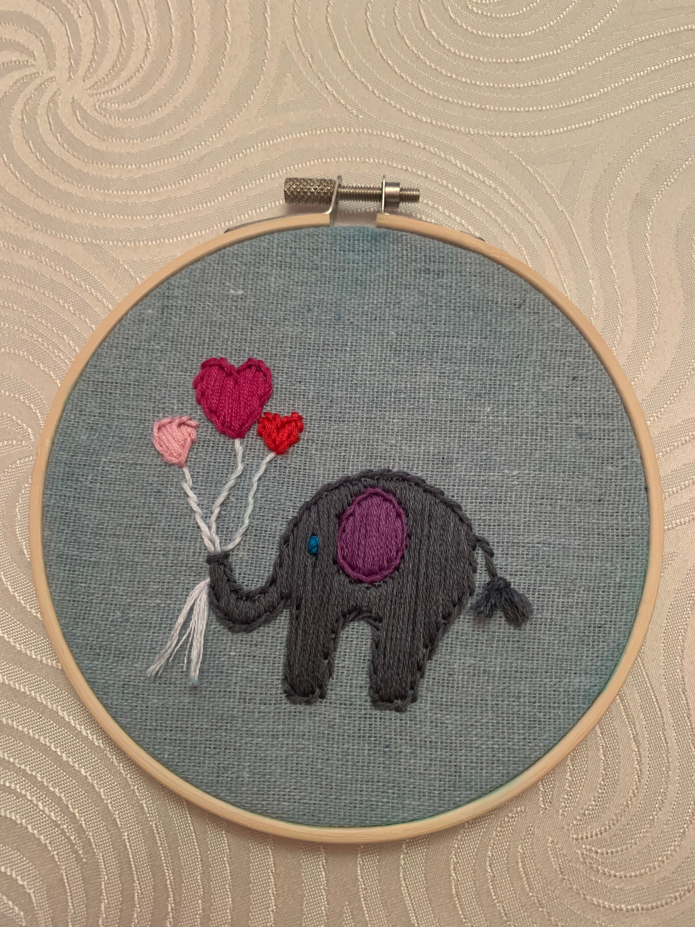 Elephant and balloon jessecmault  etsy sweden