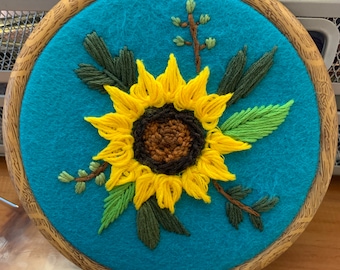 Cerceau de broderie tournesol