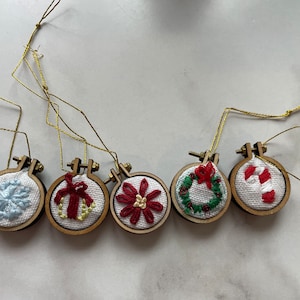 Embroidered Christmas Ornaments