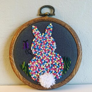 Easter Bunny Embroidery Hoop