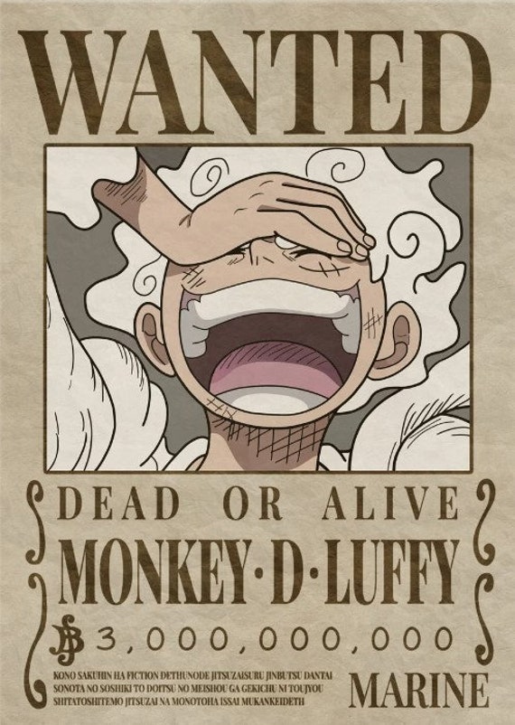 Poster Wanted One Piece - Luffy Gear 5