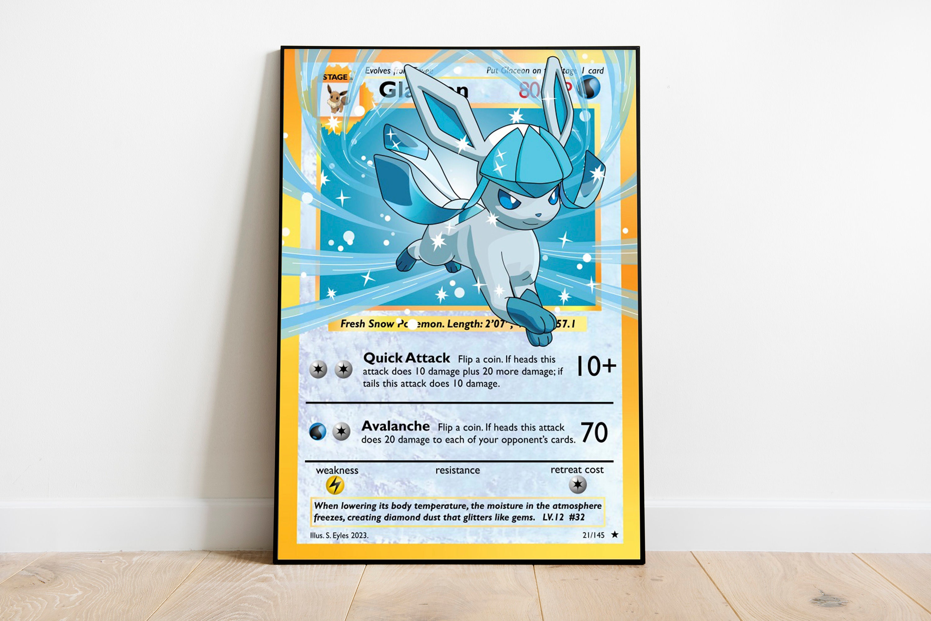 glaceon pokemon card Vmax Credit Card Credit Card Skin  Anime Town Creations Card Number / Rarity Glaceon V - SWSH07: Evolving