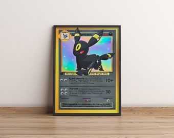Kunstdruck Umbreon: Riesen Pokemon Karte Holografischer Druck