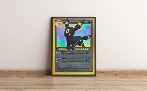 Art Print Umbreon: Giant Pokemon Card Holographic Print - Etsy Art Print Umbreon: Giant Pokemon Card Holographic Print - Etsy