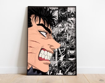 GUTS SCHWARZER SCHWERTFÄNGER - Premium FanArt Anime Druck