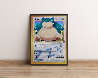 Kunstdruck Relaxo: Riesen Pokemon Karte Holografischer Druck