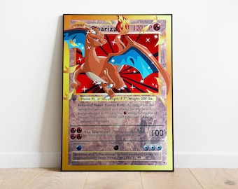 FanArt Print Glurak: Riesen Pokemon Karte Holografischer Druck