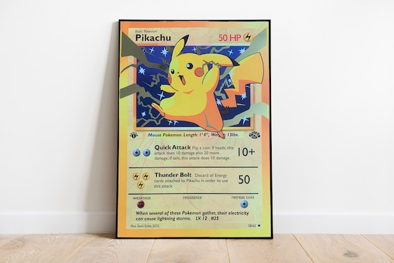 pikachu mouse pokemon card Pikachu Pokemon Card Holographic Credit Card Skin main image 0