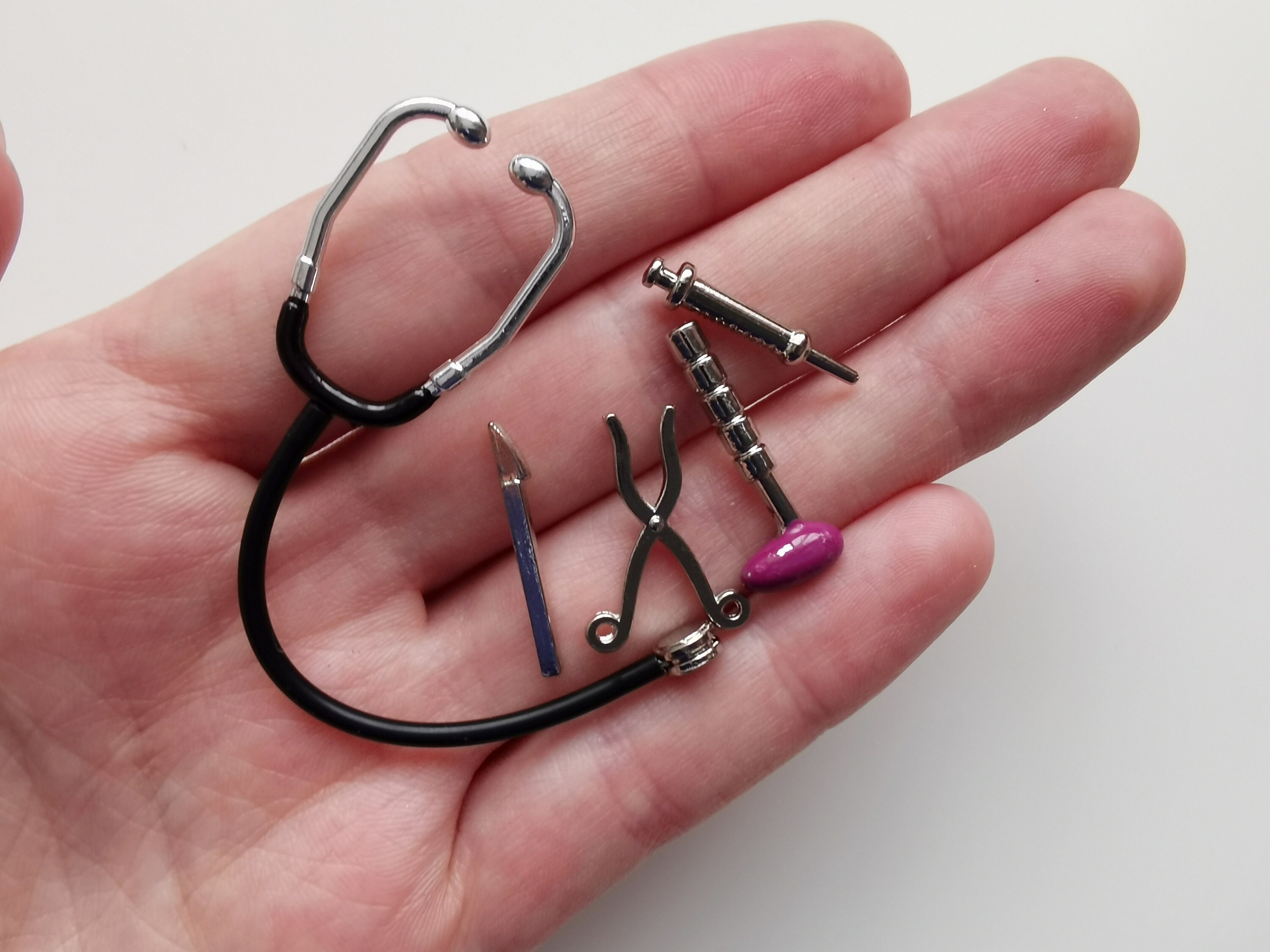 Stethoscope for dolls. Miniature medical dollhouse set. 112 Etsy