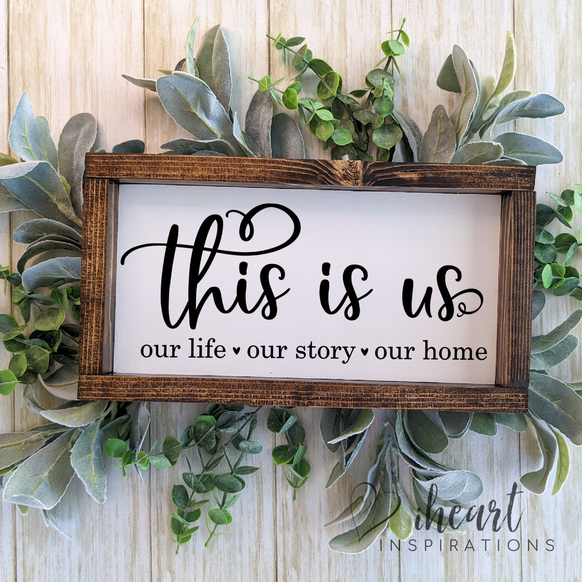 This is Us Framed Wood Sign, This is Us Farmhouse Framed Wood Decor, This is Us Rustic Wood Sign