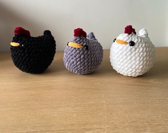 GALLINA all’uncinetto pupazzo peluche amigurumi animale fattoria