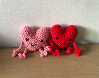 CUORE San Valentino all'uncinetto pupazzo peluche amigurumi regalo