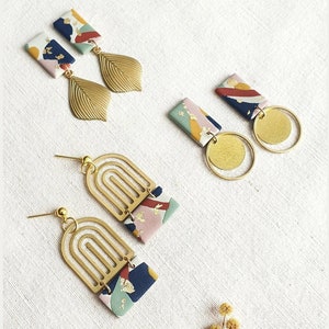 Japanese style polymer clay earrings