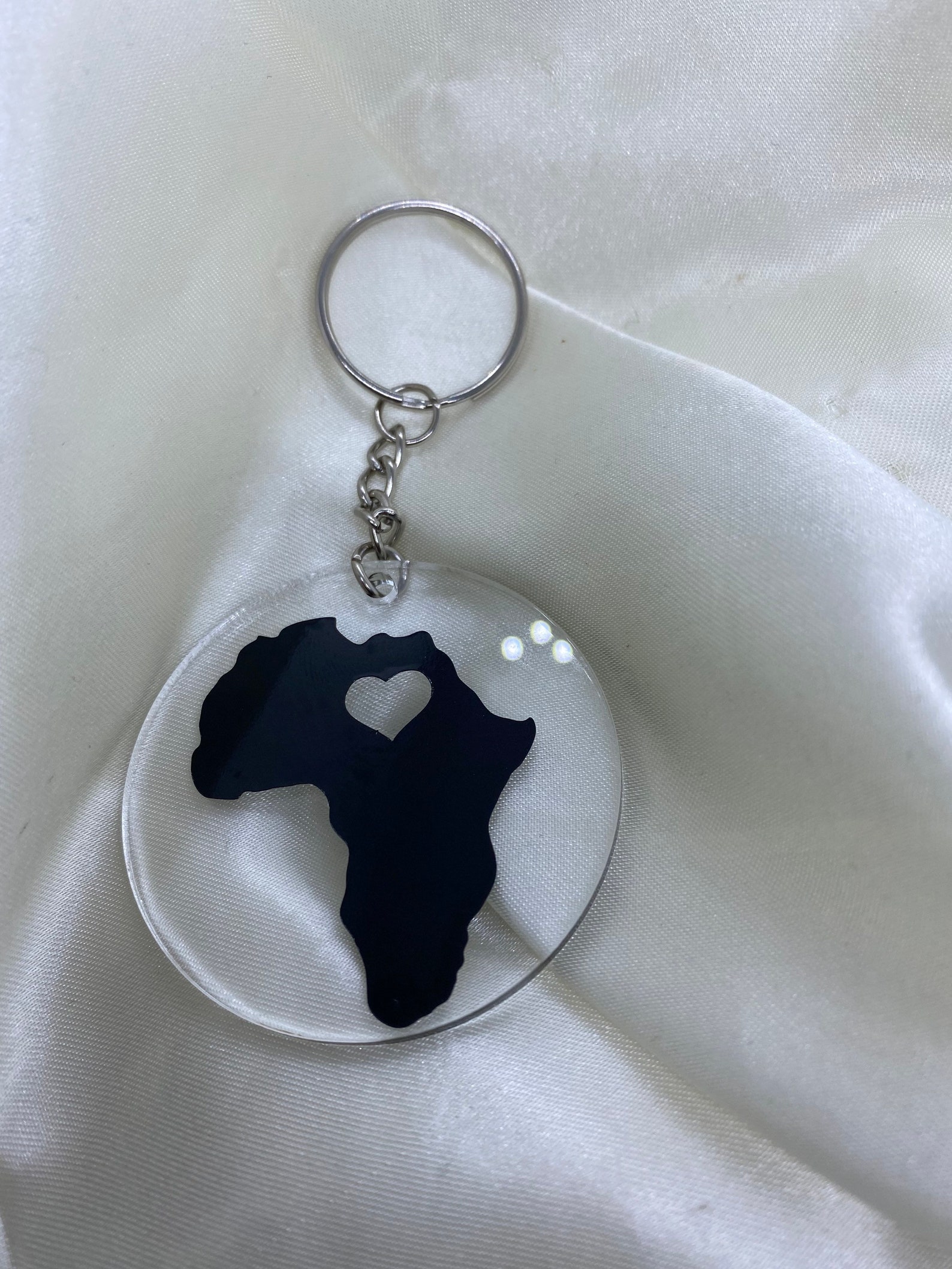 Africa Map Keyring Acrylic Africa Keyring Valentines Gift for Someone