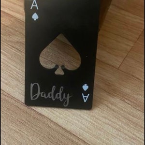 Personalised metal bottle opener father day gift best man gift wedding favours ace of spades bottle opener