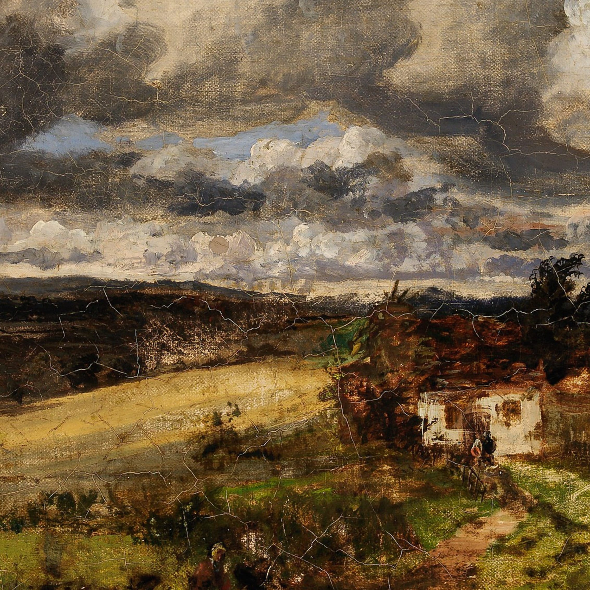 Moody Landscape Oil Painting Printable Art, Vintage Autumn Landscape ...